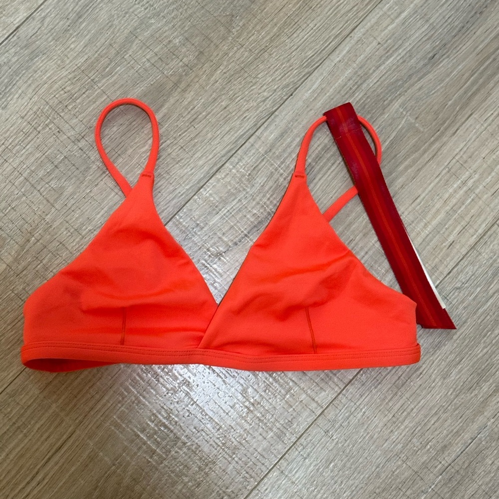 Left On Friday Sweet Victory Bikini Top Aperol Orange Size S NWT